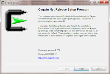 cygwin installer intro