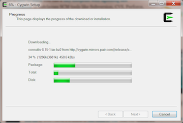 cygwin progress